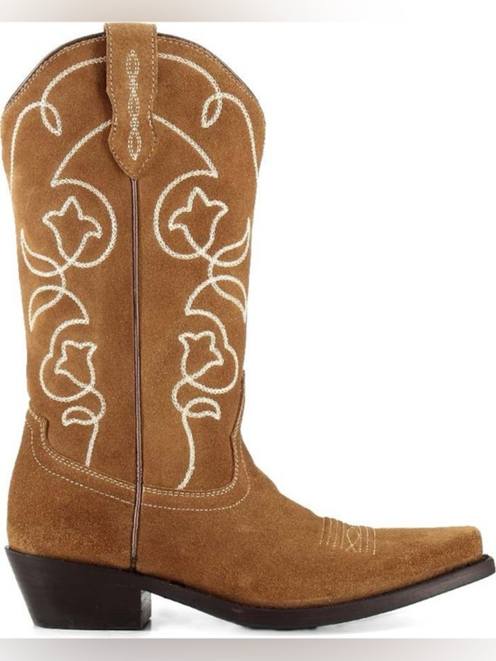 NEW BUCK & BRANA Christianne Leather Boots in Old Gold Sz: 8 Suede Western Boots